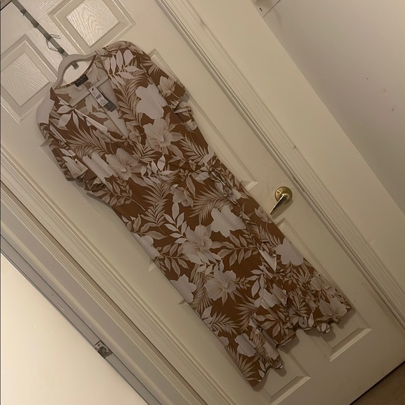 Lane Bryant Flutter-Sleeve Ruffle Midi Dress - Picture 2 of 5